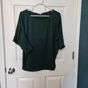White Birch Dark Green Blouse